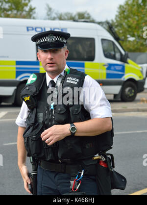 Metropolitan Police on duty in London Stock Photo