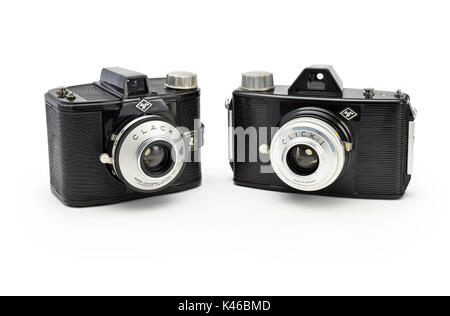 Vintage Agfa 'Click' & 'Clack' film cameras from the early 1960's Stock Photo