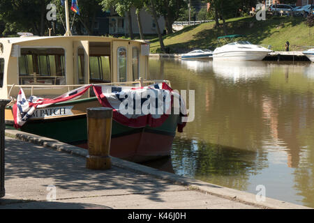 Erie Canal, Fairport NY USA. Stock Photo