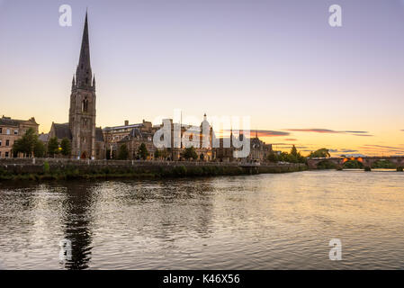 View of the city of Perth in Scotland Stock Photo