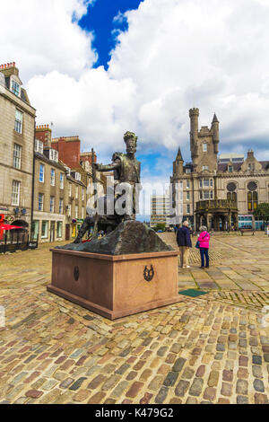 Gordon Highlanders Statue, Castlegate, Aberdeen, Scotland, UK