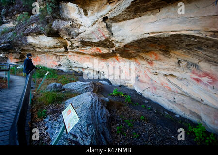 Aboriginal Art Gallery Mt Moffatt National Park Stock Photo