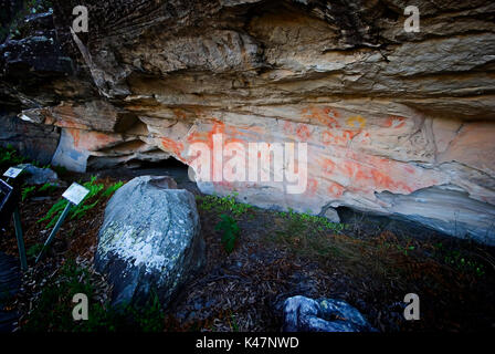 Aboriginal Art Gallery Mt Moffatt National Park Stock Photo