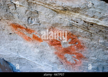 Aboriginal Art Gallery Mt Moffatt National Park Stock Photo