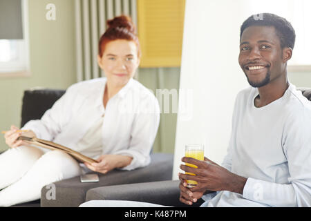 Spending Weekend at Home Stock Photo