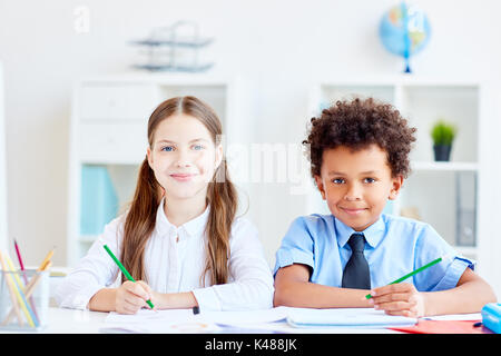 Pupils at lesson Stock Photo
