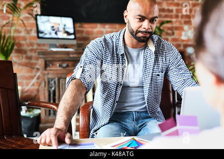 Working Meeting of Graphic Designers Stock Photo