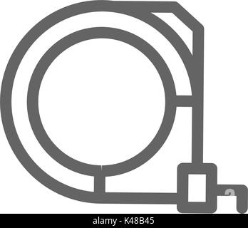 Tape measure icon. Simple illustration of tape measure vector icon for