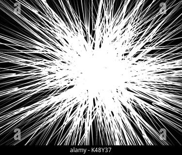 Background, radial lines for manga and comic books, vector Stock Vector