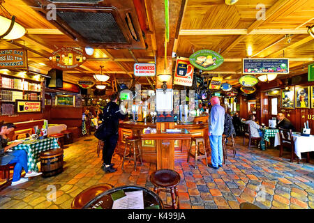 Dublin Ireland inside Oliver St John Gogarty bar in the Temple Bar area Stock Photo