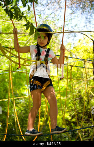 Rope Park Girl Stock Photo