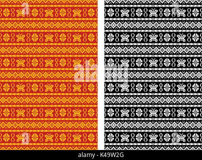 Seamless floral pattern in Asian batik style vector design Stock Vector