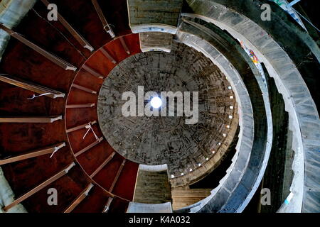 Spiral stairwell looking up Stock Photo