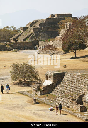 Western group, Monte Albán, Oaxaca, Mexico Stock Photo