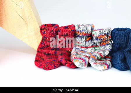 Christmas Star With Wool Socks Stock Photo