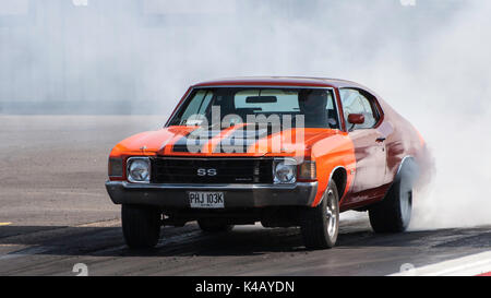 1971 Chevrolet Chevelle burnout Stock Photo
