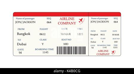 boarding pass ticket with QR2 code in hand. flat design, vector ...