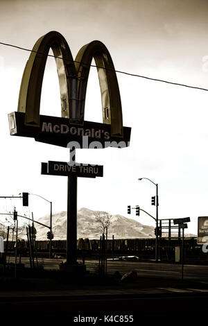 Fast Food Mojave City Stock Photo