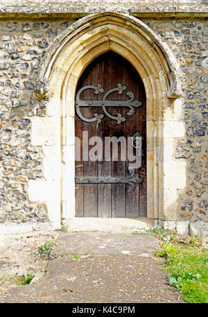 A view of the priest's door at the parish church of St Margaret at ...