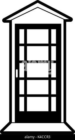 phone booth london related  icon image  Stock Vector