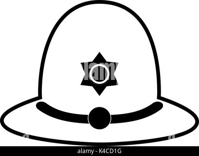 police officer hat london related  icon image Stock Vector