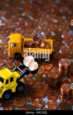 Dispose of 1 cent and 2 cent coins - a Royalty Free Stock Photo