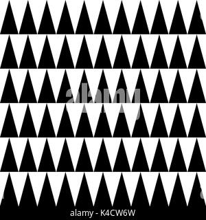 High peak triangle seamless vector pattern. Stock Vector