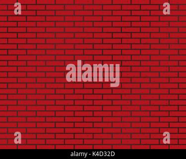 Brick wall background, brick texture, red brick wall Stock Vector