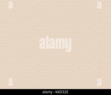 Brick wall background, brick texture, beige brick wall Stock Vector