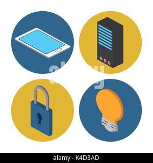 Internet and technology icons Stock Vector