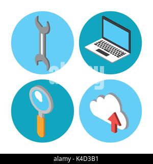 Internet and technology icons Stock Vector