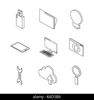 Internet and technology icons Stock Vector