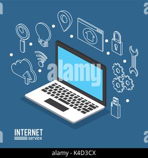 Internet service infographic Stock Vector