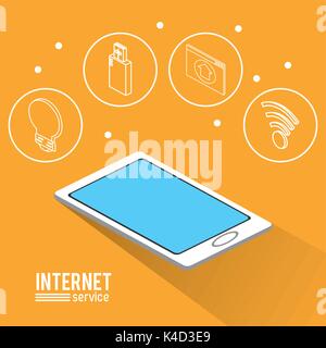 Internet service infographic Stock Vector