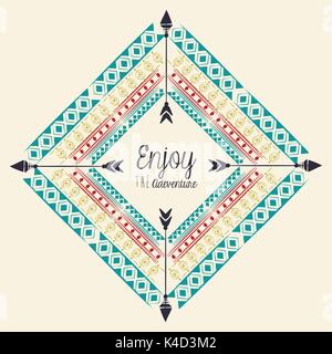 Decorative boho pattern background Stock Vector
