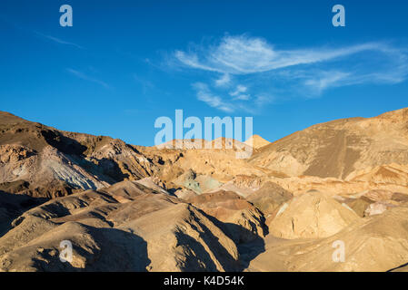 Landscape view of colorful hills from Artists Drive in Death Valley, California Stock Photo