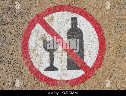 no drinking in public Stock Photo