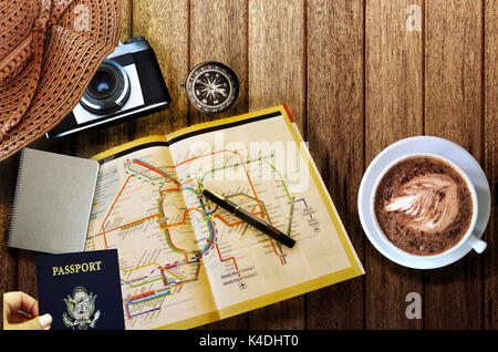 Travel planning concept Stock Photo