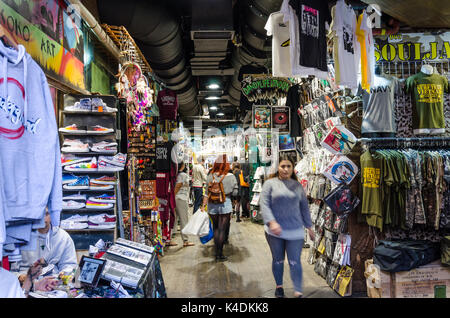 Inside the Horse Tunnel Market which is part of the Camden Market in Camden Town, London. Stock Photo