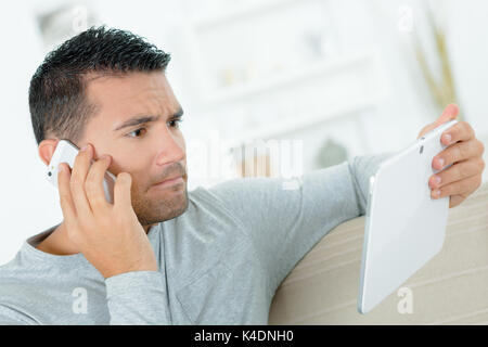 man presents the sales figures Stock Photo