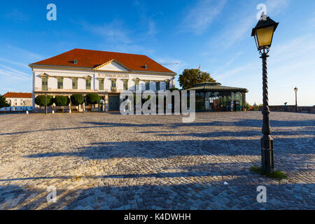 Morning view of Sandor Palace, the official seat of Hungarian President. Stock Photo