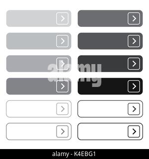 Empty web button set colorful Stock Vector