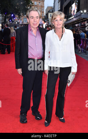 Lord Andrew Lloyd Webber wife Madeleine Gurdon arriving at the Victoria & Abdul premiere at the Odeon Cinema, London. PRESS ASSOCIATION Photo. Picture date: Tuesday September 5th. Photo credit should read: Matt Crossick/PA Wire. Stock Photo