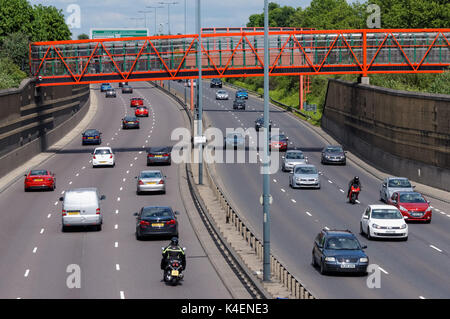 cars transport motorway highway London England Britain United Kingdom ...