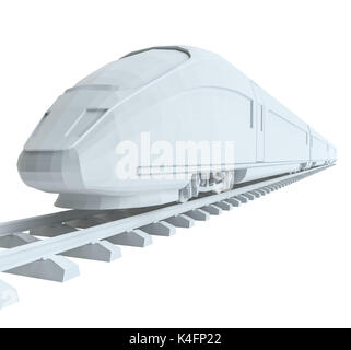 White high-speed train Stock Photo