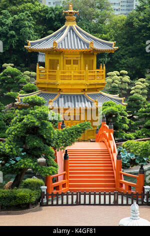 Pavilion Of Absolute Perfection In Nan Lian Garden, Chi Lin Nunnery, Hong Kong, China Stock Photo