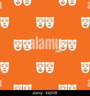 Happy and sad mask pattern seamless Stock Vector