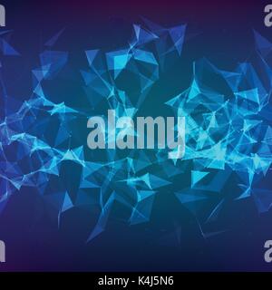 Abstract vector particles and lines. Stock Vector