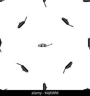 Black frying pan pattern seamless black Stock Vector