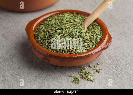 Green egyptian anise fruit in a bowl Stock Photo